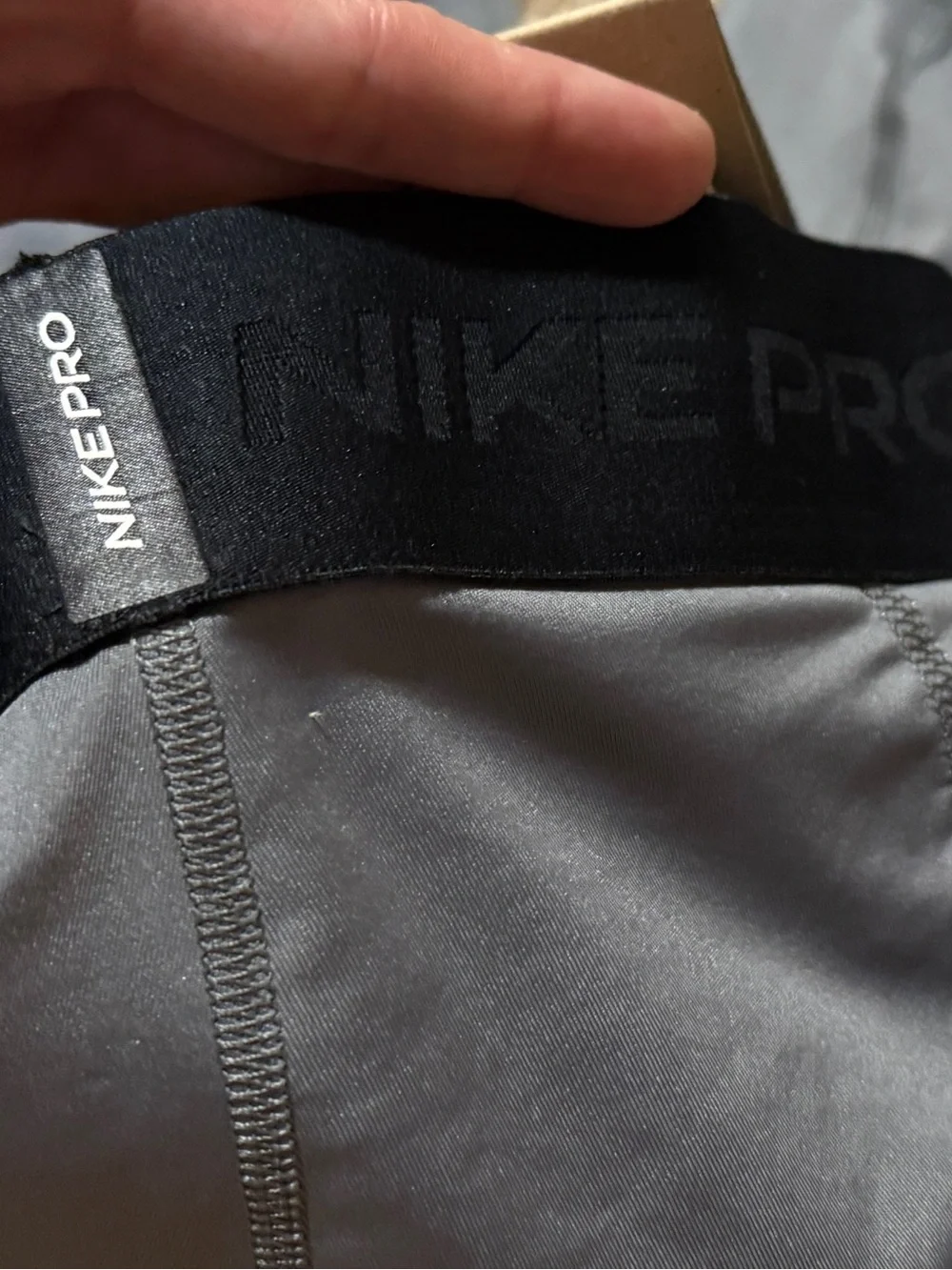 Nike Pro Collection Grey 3/4 Compression Tights Mens S NWT